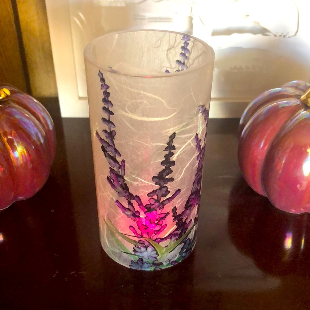 Beautiful Handmade Heavy Plastic Candle Cover with light